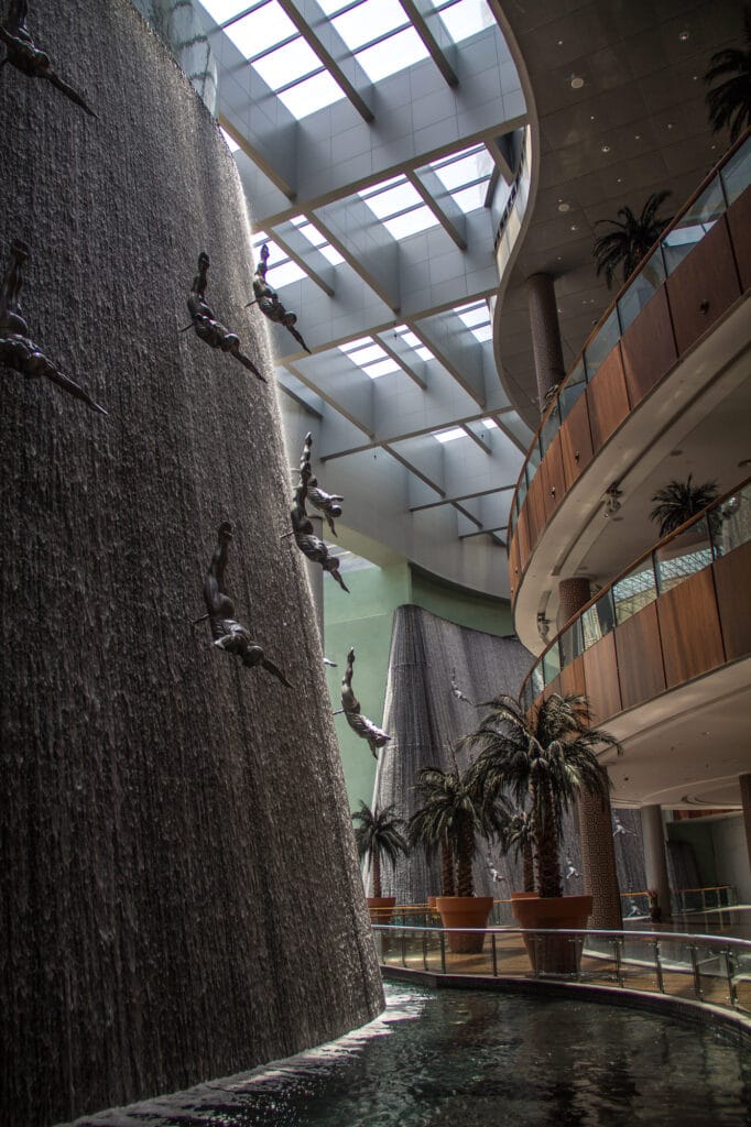 Waterfall inside the Dubai Mall