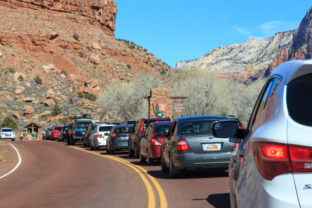 Entering Zion National Park