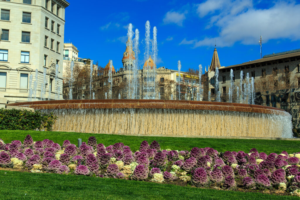 Fountains in Plaça de Catalunya