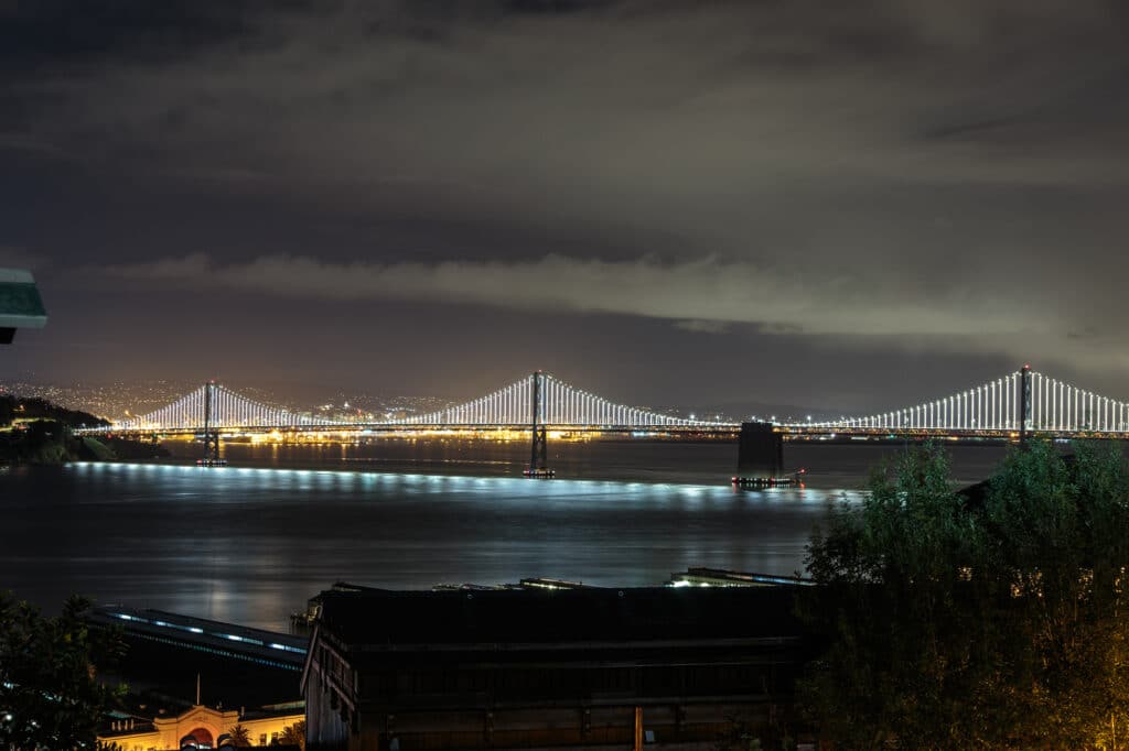 San Francisco Bay Bridge from the Coit Tower