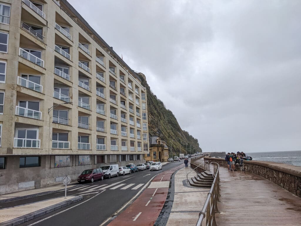 Shoreline along the Atlantic Ocean in San Sebastian