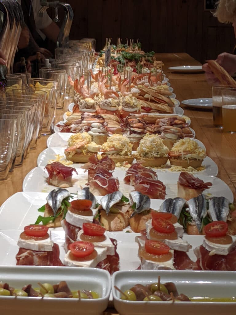 Lunch pinchos in Donostia-San Sebastian, Spain