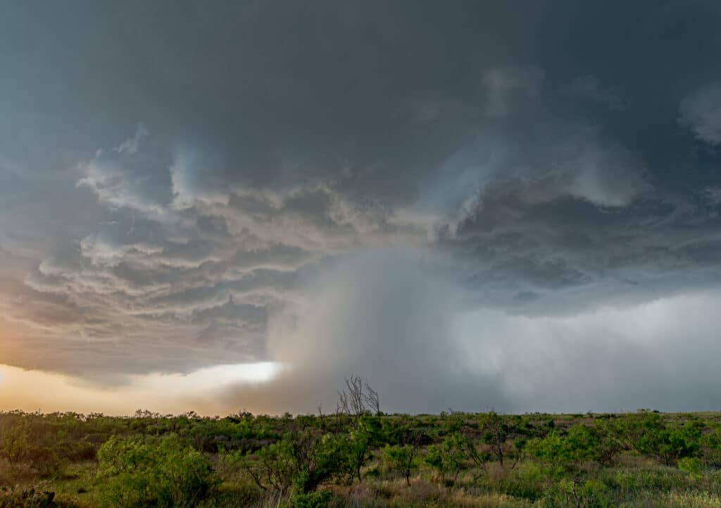 Beautiful downdraft and rainfoot under this storm