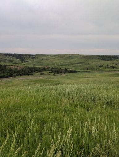 Overlooking the Missouri River Valley in South Dakota along highway 44