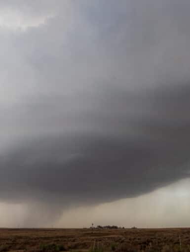 A supercell in the dust of western Kansas