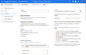 Google Cloud Platform Google Maps API key setup