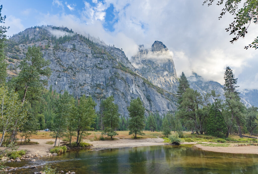 Yosemite Valley and North Dome from the Berg Bridge