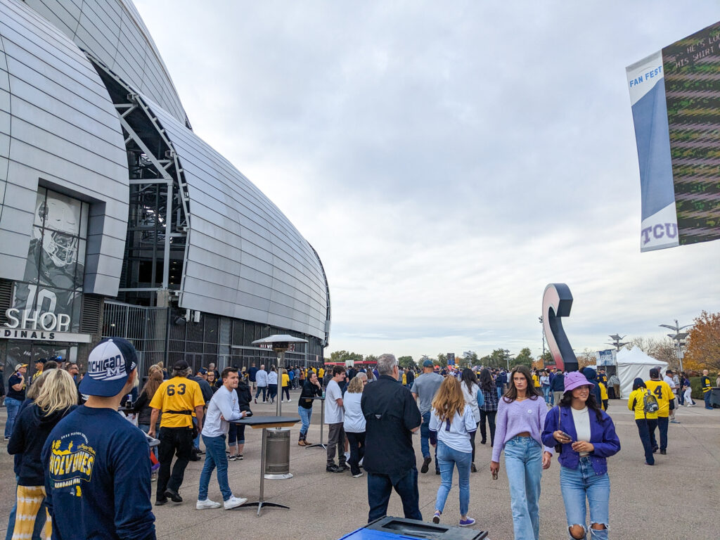 Outside the Fiesta Bowl