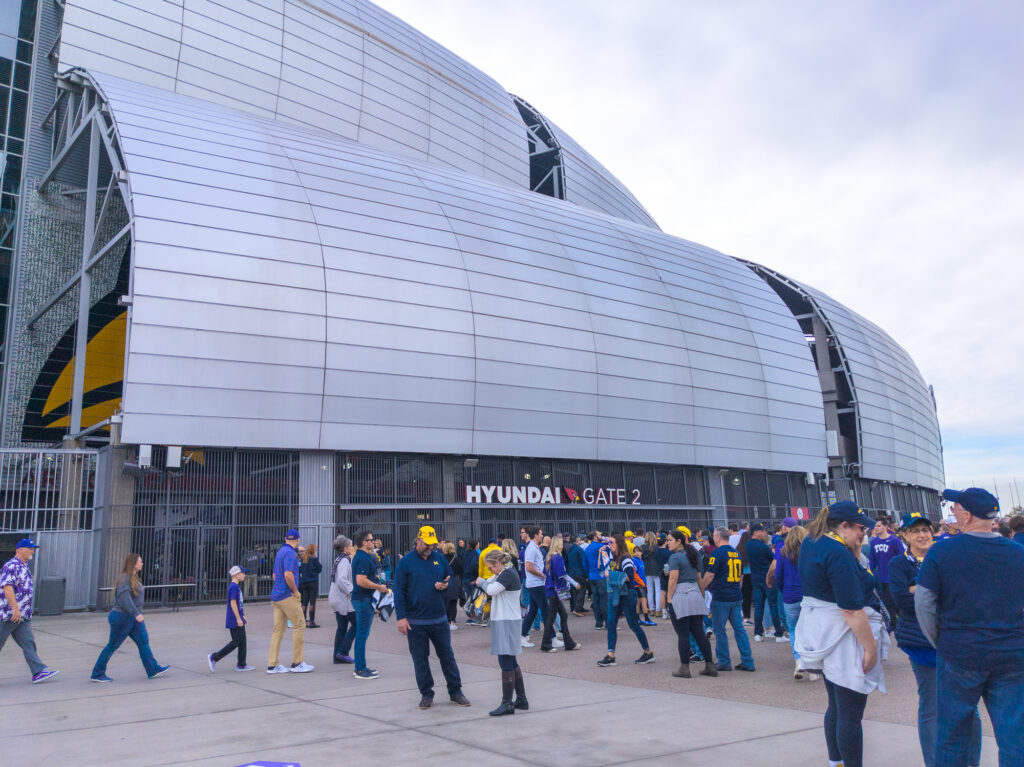 Outside Fiesta Bowl