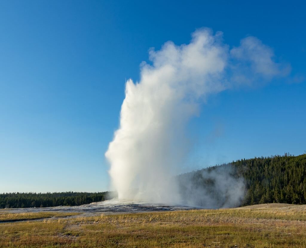 Old Faithful Erupting