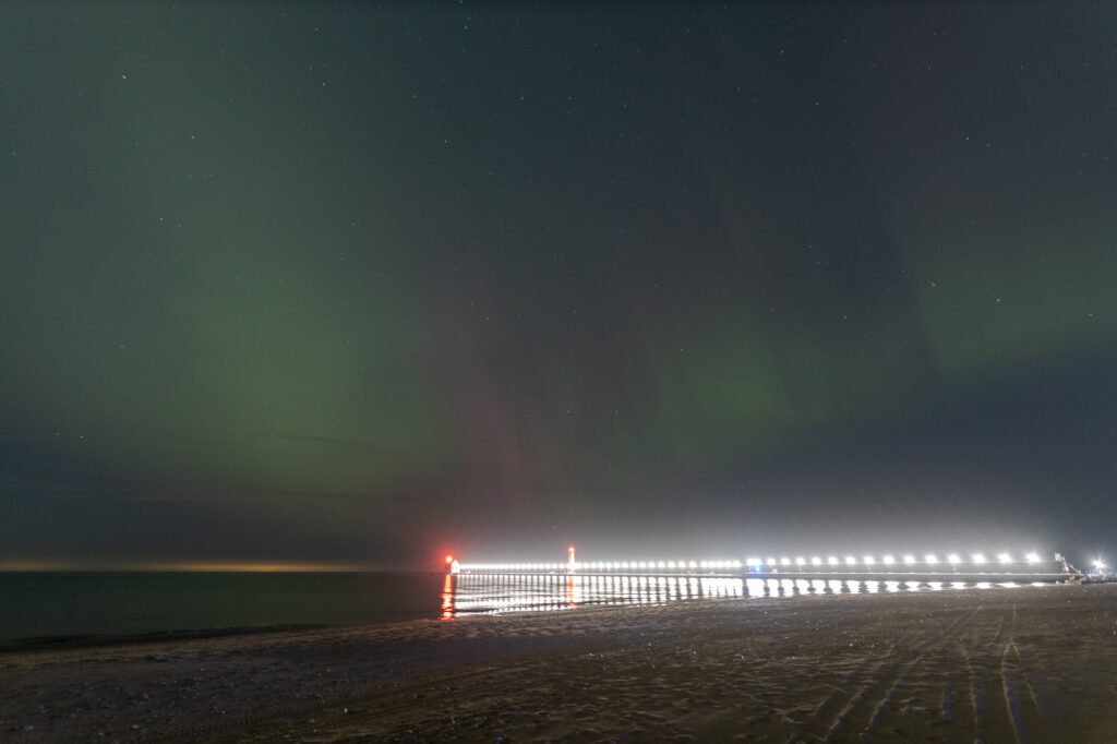 Grand Haven Michigan Pier Northern Lights